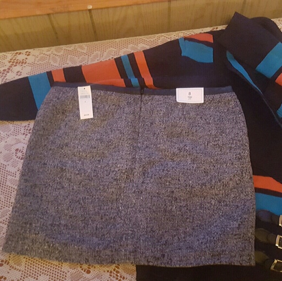 Gap grey and black mini skirt - Picture 2 of 2