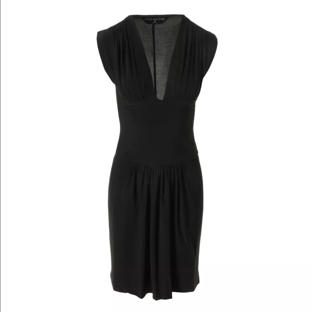 Kamalikulture Ludmilla Black Ruched Dress XS