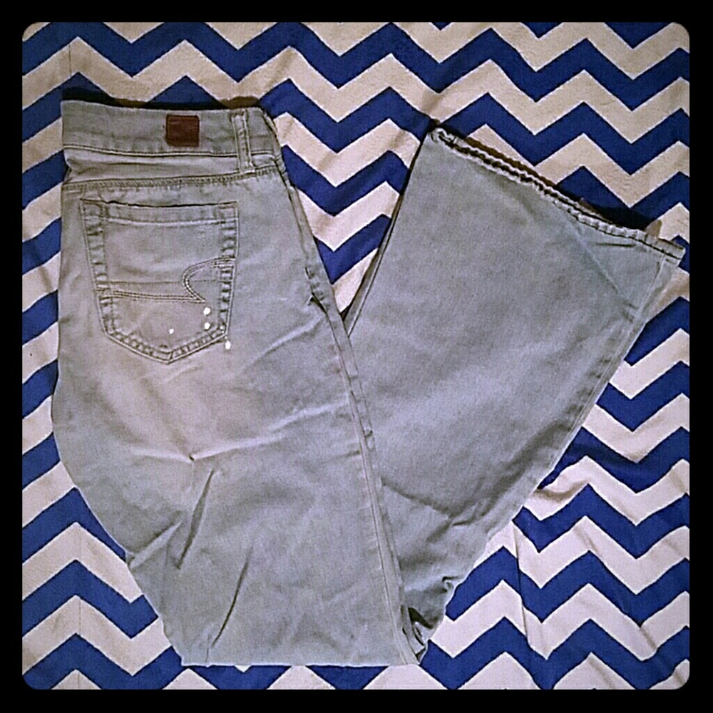 American Eagle Distressed Flare Jeans