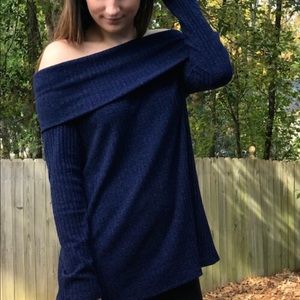 Off the shoulder sweater