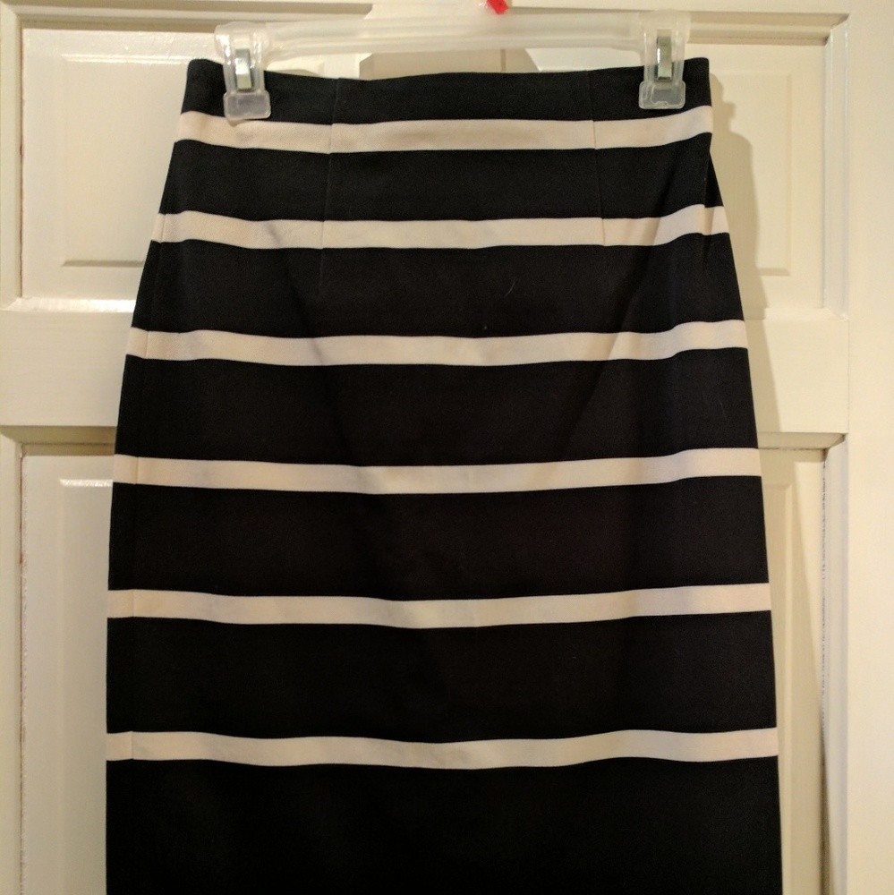 Banana Republic Striped Navy Skirt