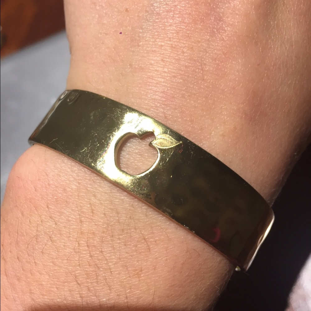 Rustic Cuff Apple cut out bracelet