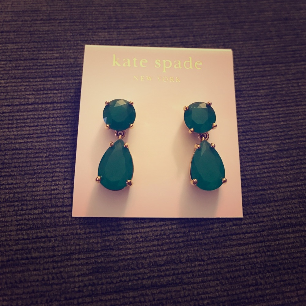 Kate spade tear drop turquoise earrings