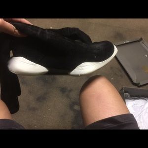 Knee high rick Owen tech runner boots suede