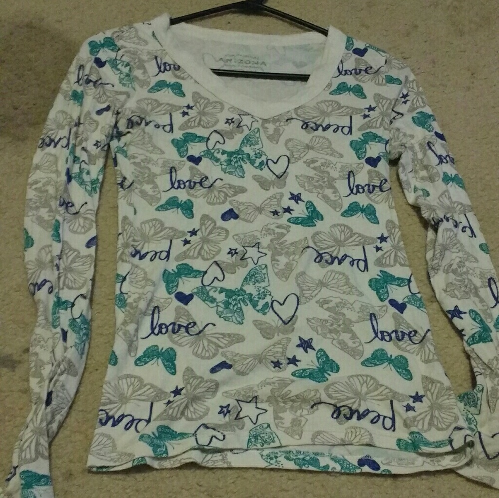 White graphic butterfly tee