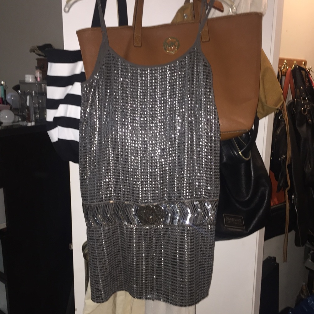 Forever 21 Beaded & Sequined Slip Dress