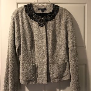 Lafayette 148 blazer w/Embellished collar - size 8