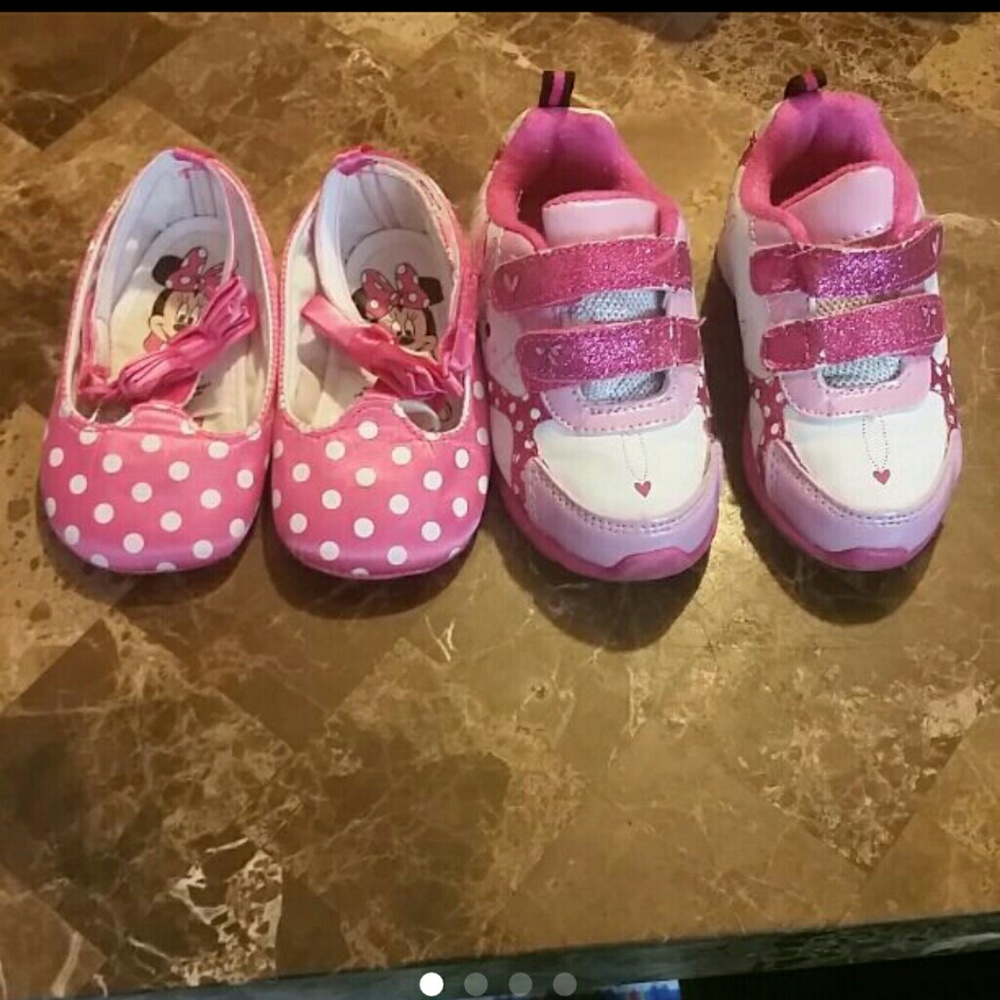 Minnie mouse shoe set toddler girl 6 18/24 month