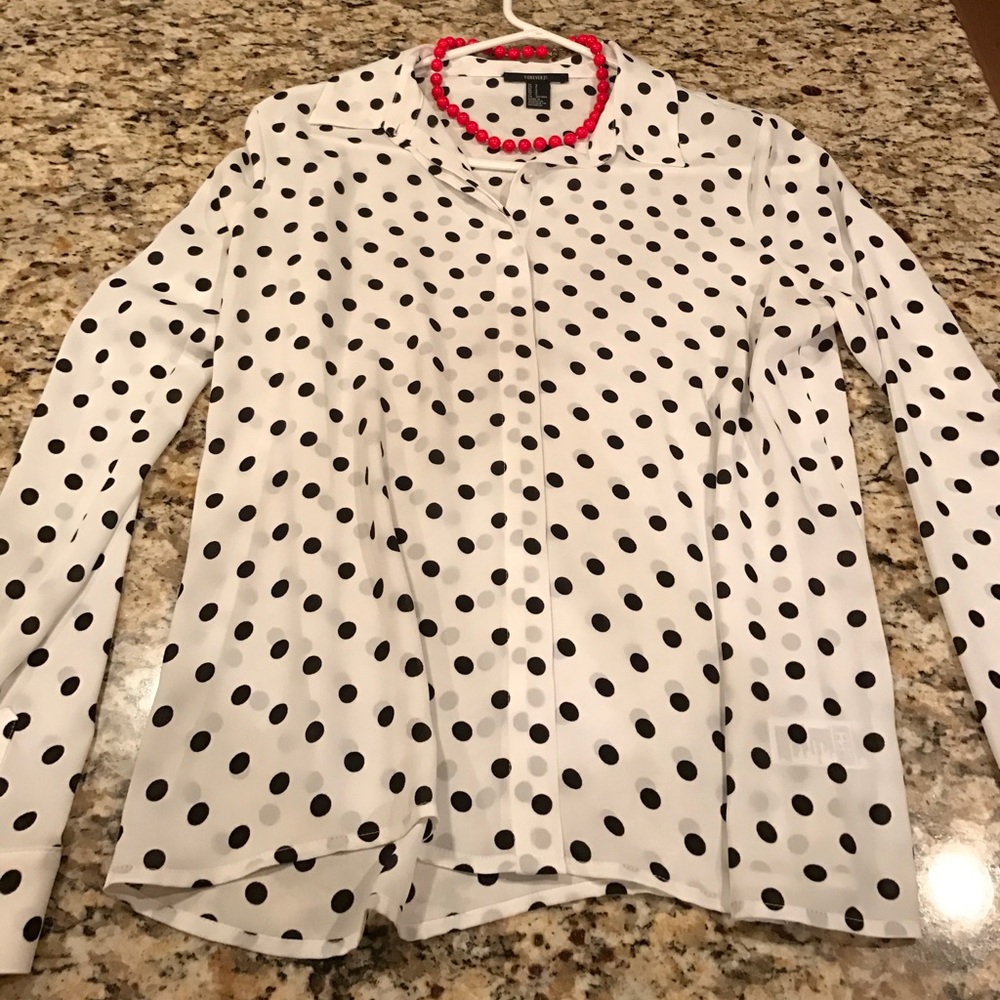 Polka dot blouse