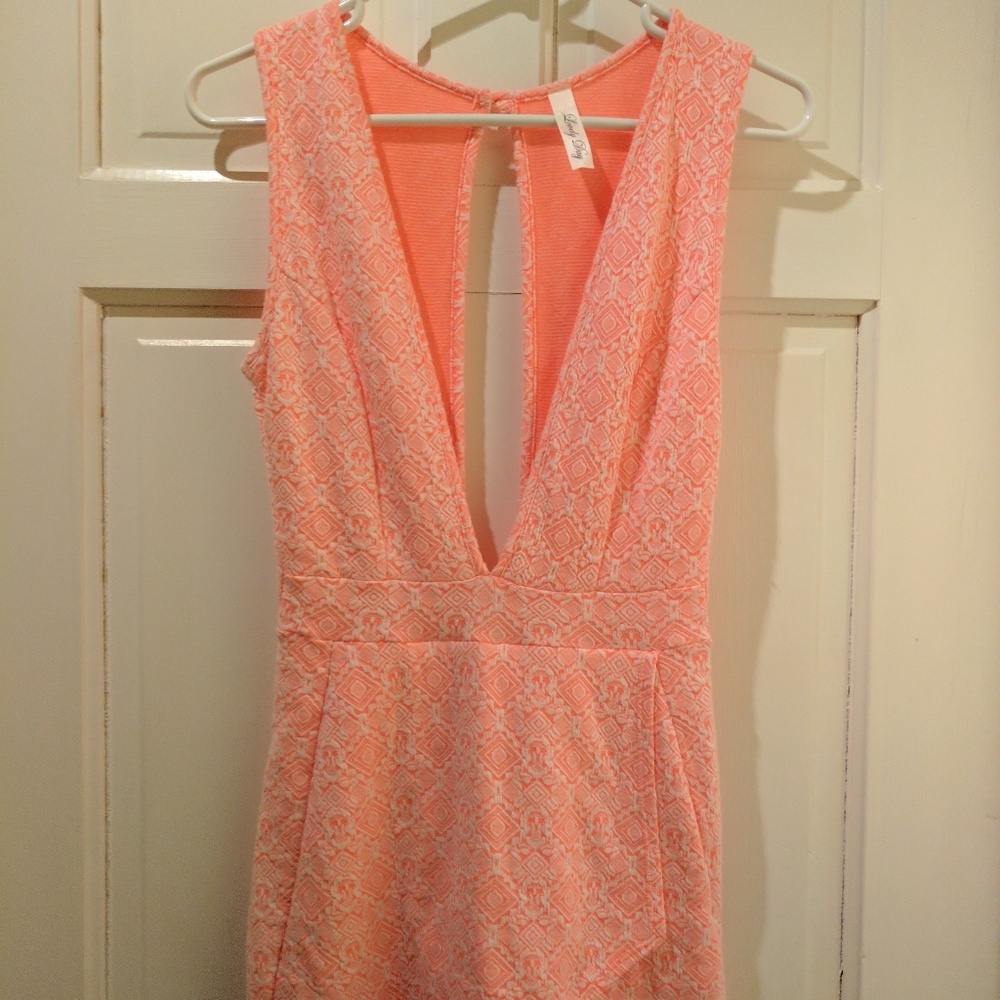 Low Front and Back Orange Romper