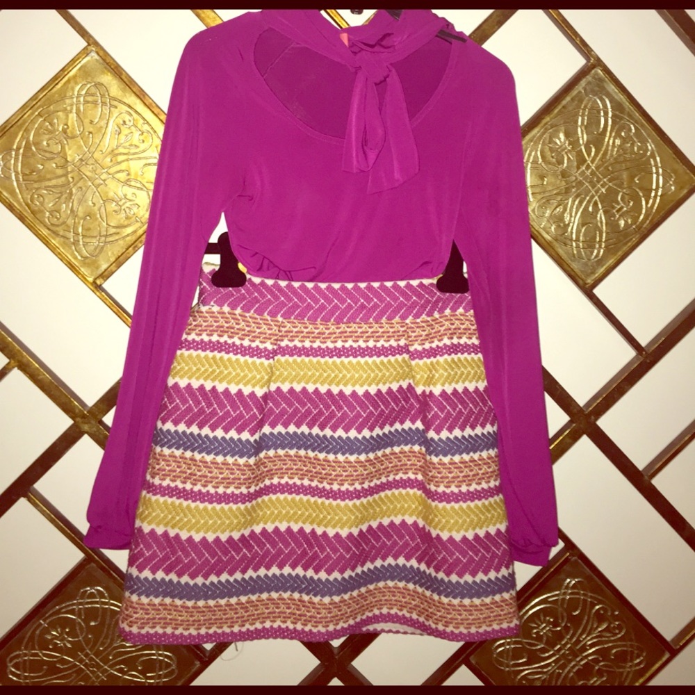 100% cotton multi color skirt