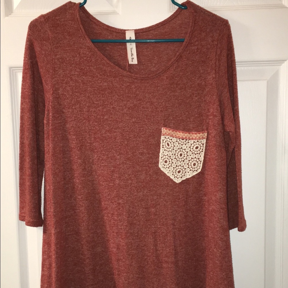 Burnt orange blouse