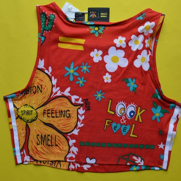 Adidas Artist 3 Stripes Crop Top Tank Top NWT New - Picture 8 of 8