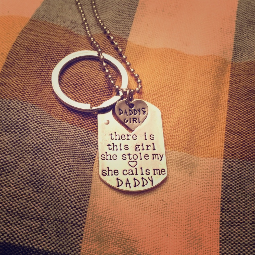 Daddy's girl necklace and key ring