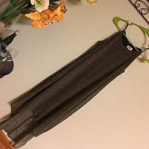 High low olive and black dress