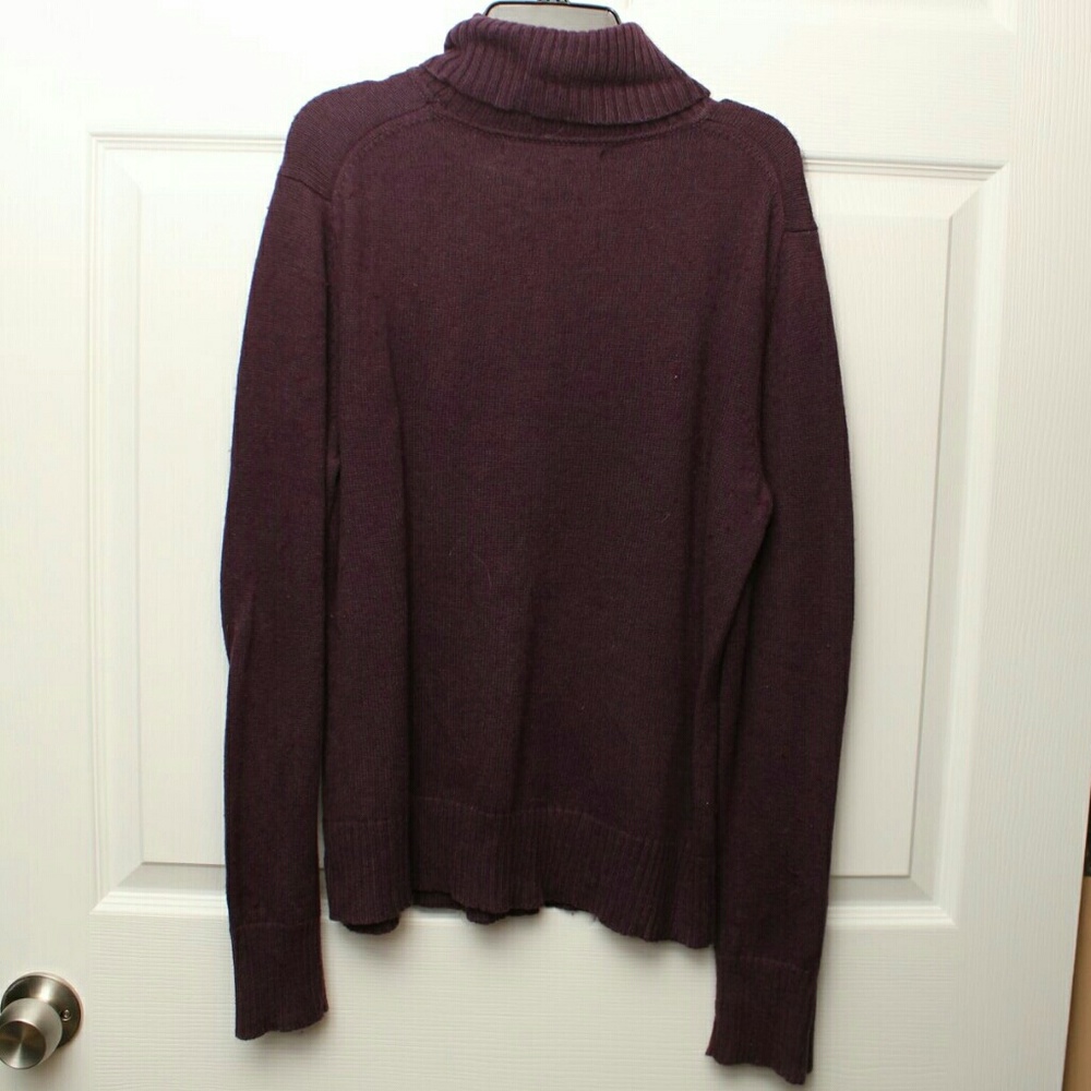Purple turtleneck sweater