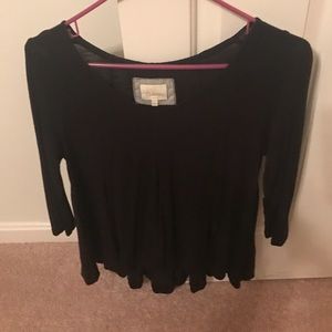 Anthropologie black long sleeve shirt deletta