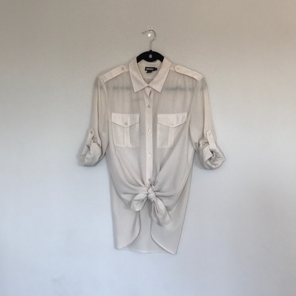 MOVING SALE!!! DKNY Cream Button Up Shirt!