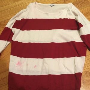 Red and white striped gap sweater