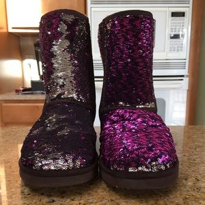 sequined color changing uggs new condition!