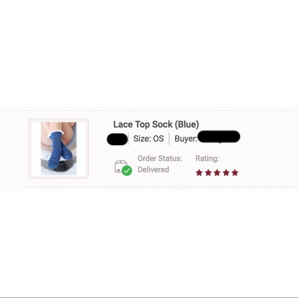⭐️5 STAR rated!⭐️ Lace Top Sock (Blue) - Picture 5 of 5
