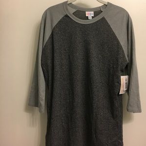 LulaRoe NWT Gray Randy Size Large