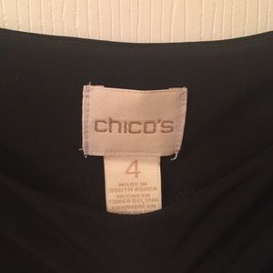 Chico's ballet neck tunic. New! Size 4 black.