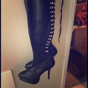 Thigh High Lace Up Boots