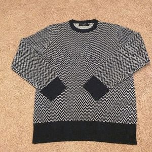 J. Crew Jacquard Sweater Navy/White