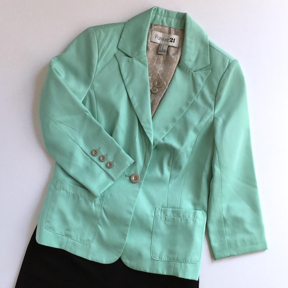 Forever 21 Mint Green Blazer