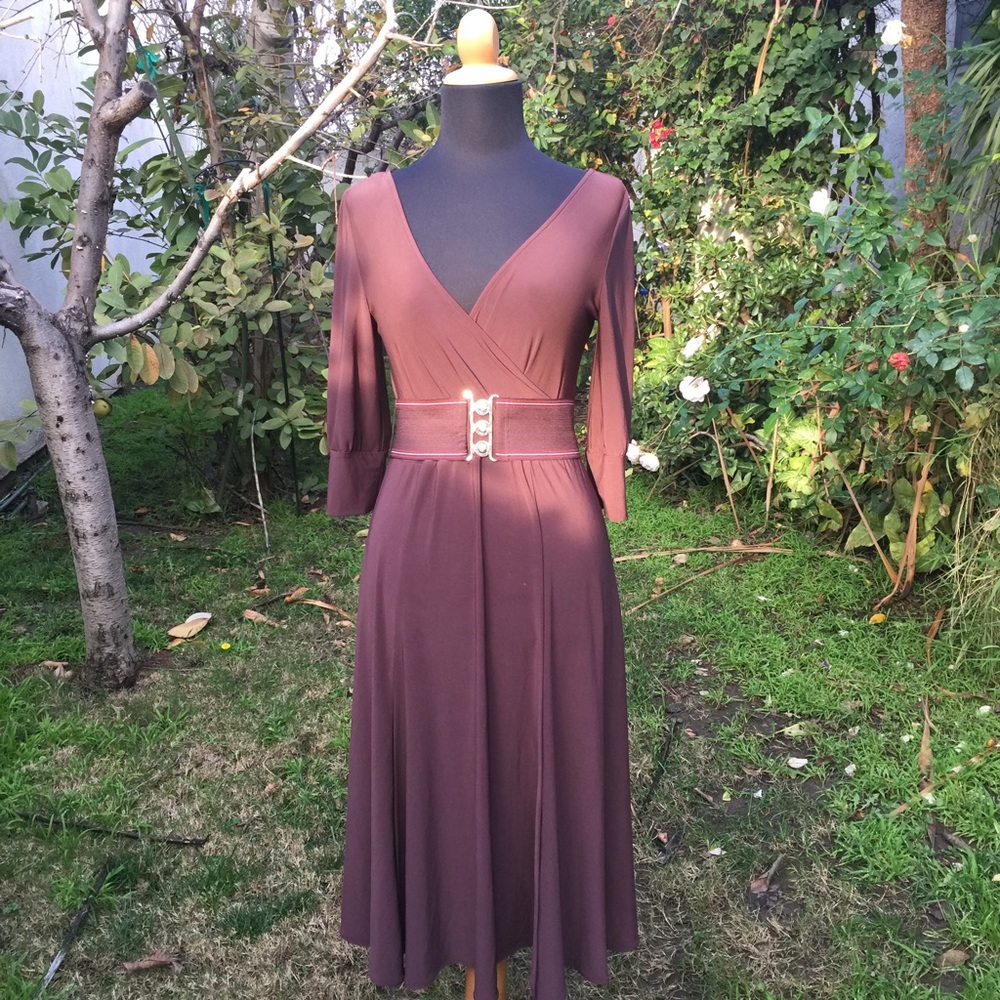 Adrianna Papell Gorgeous Dress with Belt,size 4