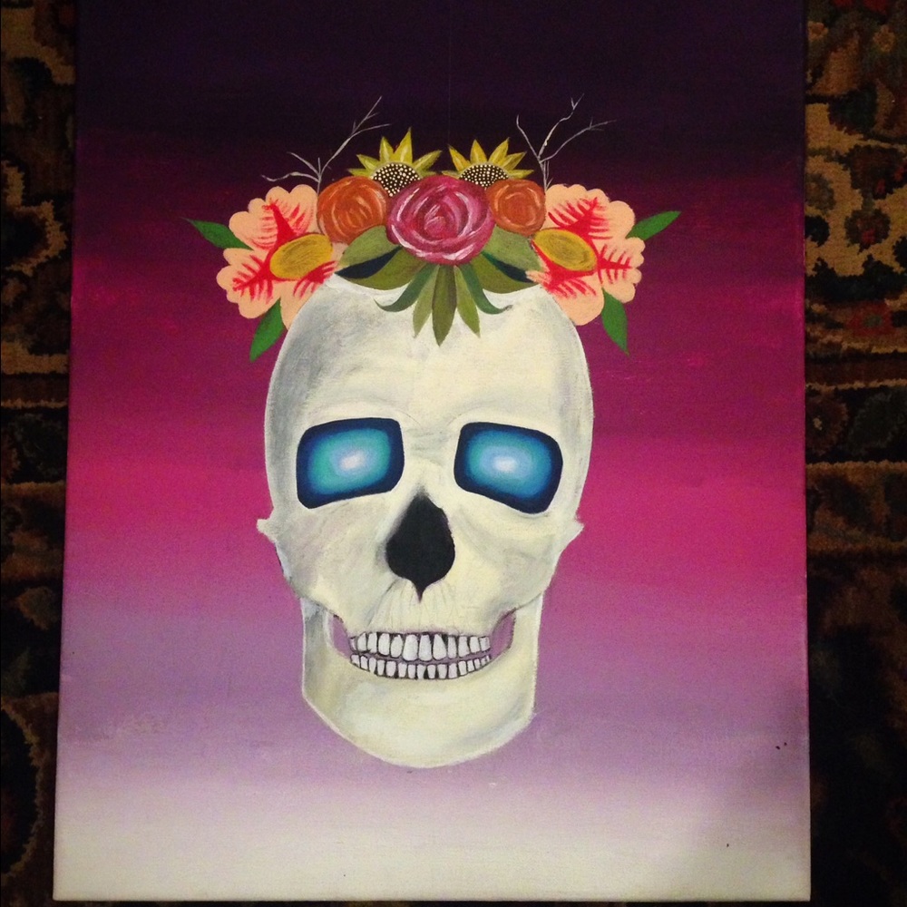 Handmade skull painting