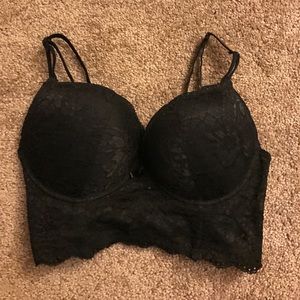 Longline lace push-up bra