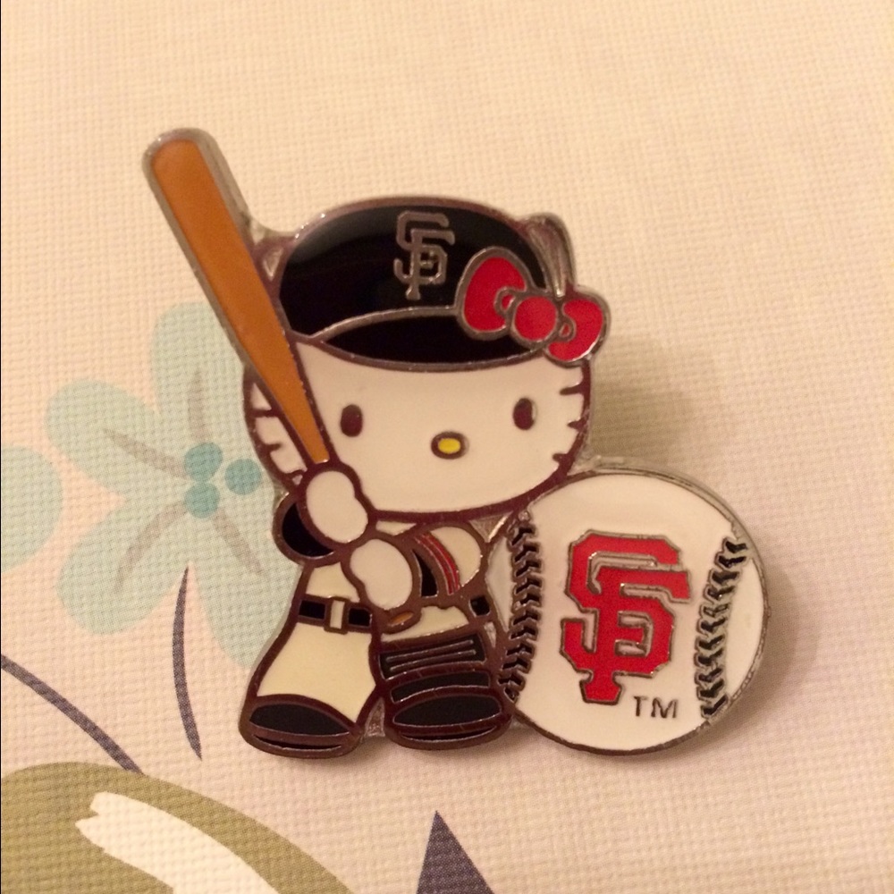 MLB SF Giants Hello Kitty Baseball Pin