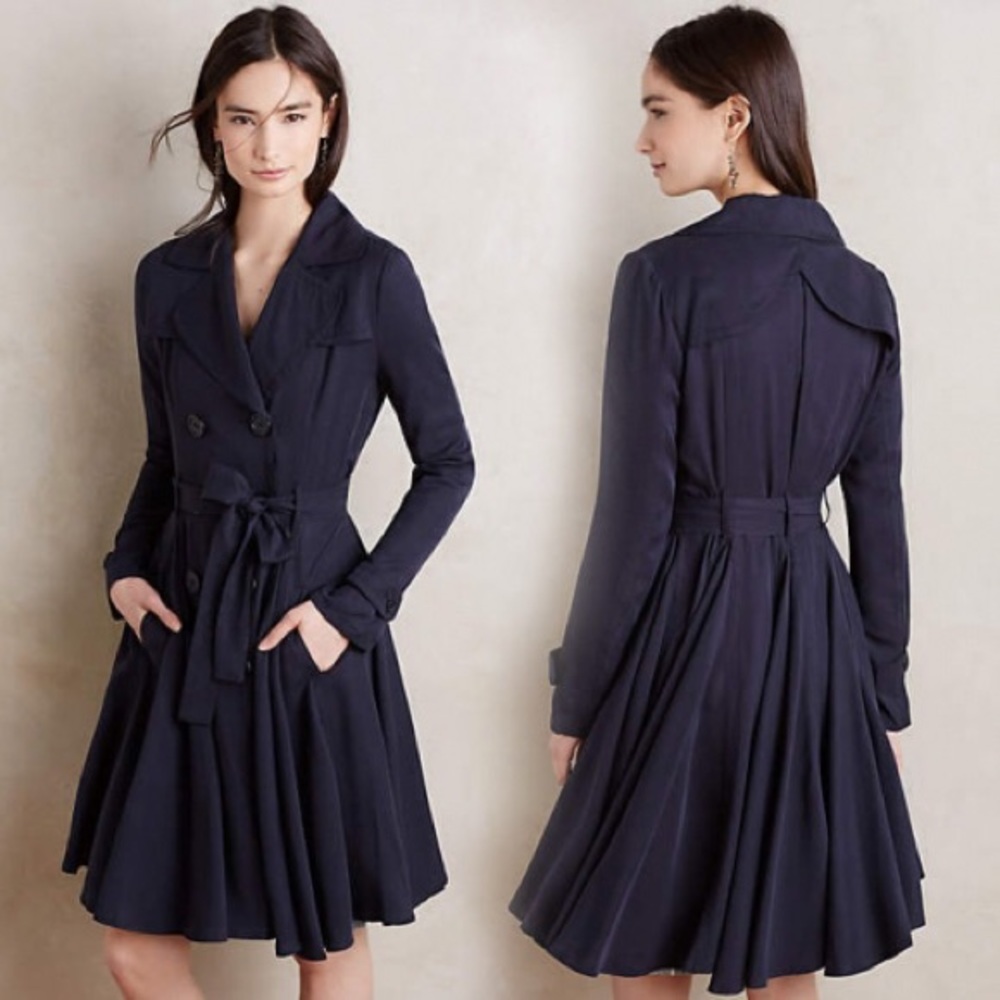 Anthropologie Fayette Drape Trench by dRa