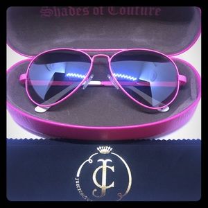 Brand New Juicy Couture HotPink Aviator Sunglasses