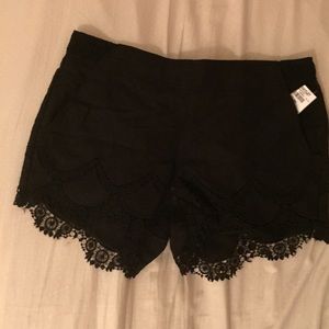 Black lacy shorts