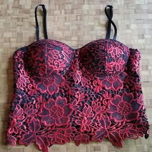 Sexy Red Hot Bustier