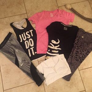 Lot of Nike, Adidas and Lulu