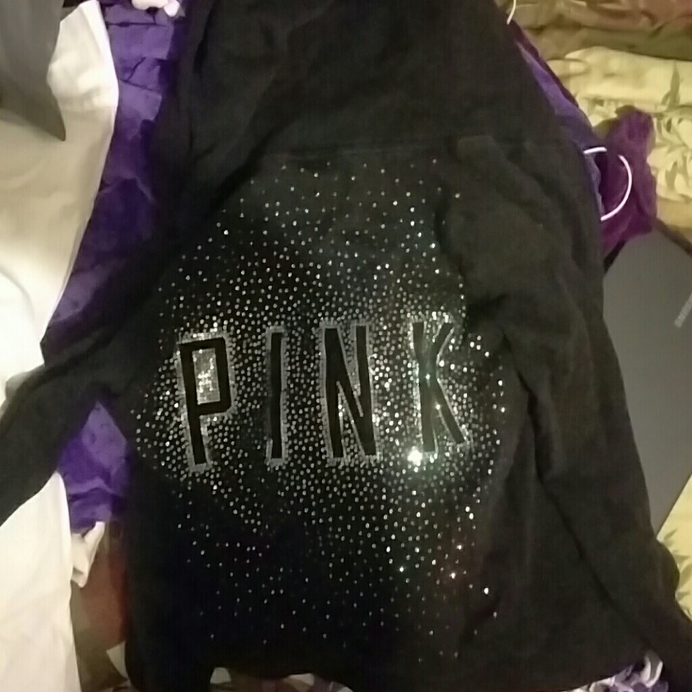 Pink Zip Up Sweatshirt