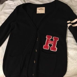 Hollister navy blue cardigan