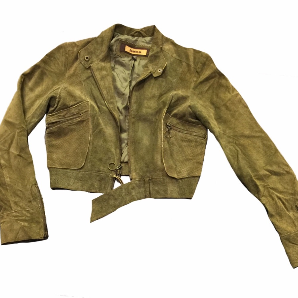 Green Bebe leather jacket