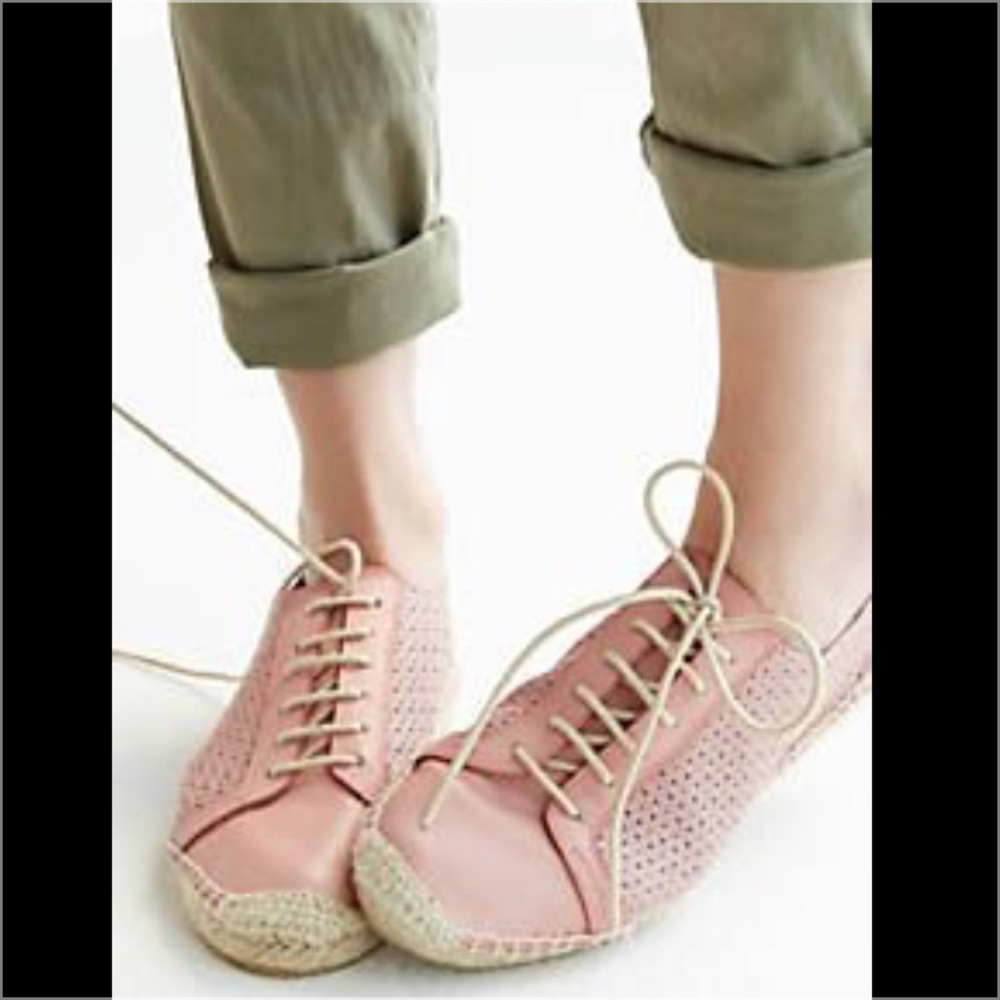 Anthropologie Perforated Leather Sneakers - Picture 3 of 6
