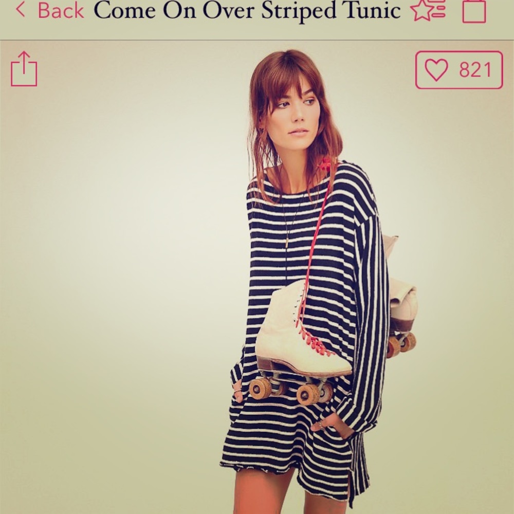 ISO: Free People Come On Over Striped Tunic.