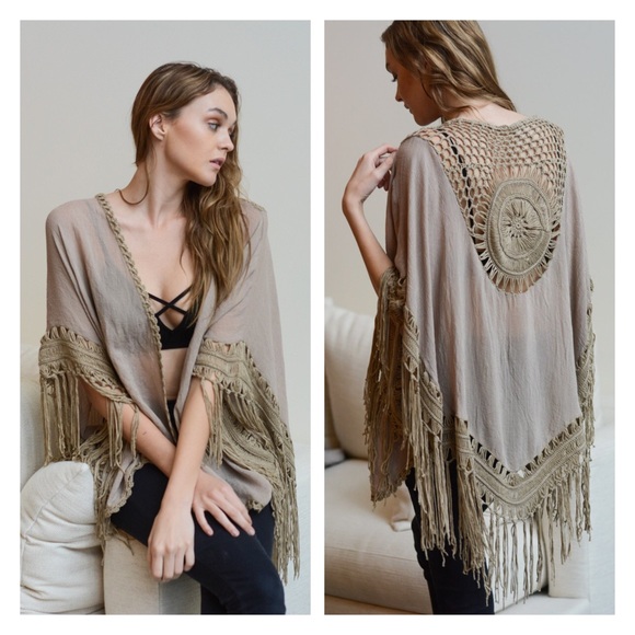 New Arrival- Crochet Tassel Bohemian Kimono - Picture 4 of 4