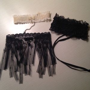 BEAUTIFUL ELEGANT LACE CHOCKER NECKLACES