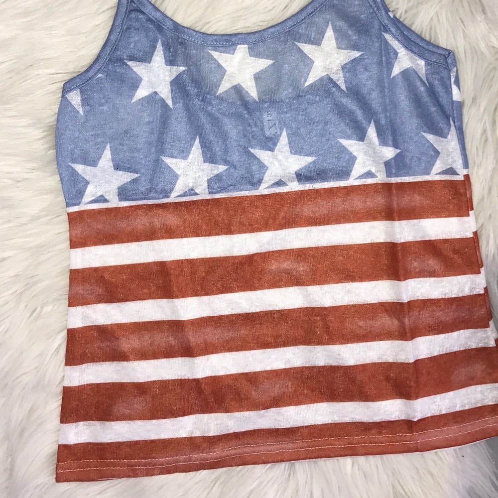 🇺🇸 NWOT American Flag Distressed Cami USA - Picture 6 of 6