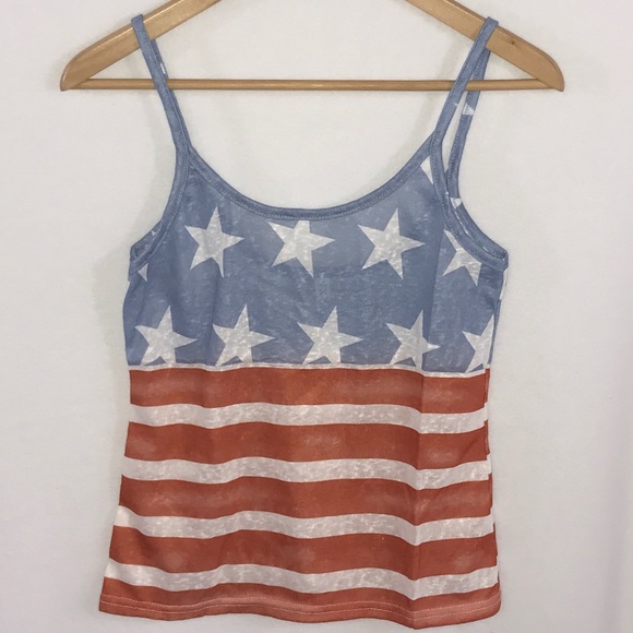 🇺🇸 NWOT American Flag Distressed Cami USA - Picture 3 of 6