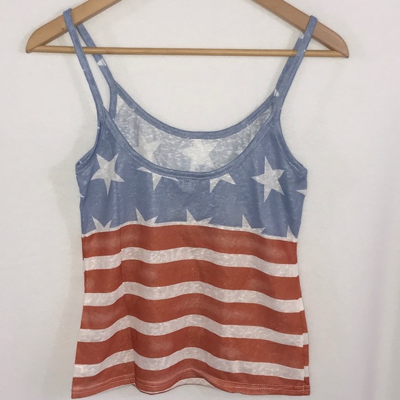🇺🇸 NWOT American Flag Distressed Cami USA - Picture 4 of 6