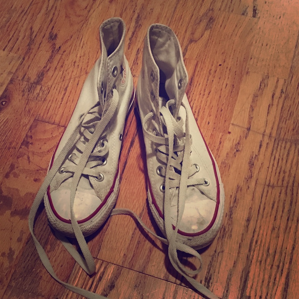 White Hi-top Converse